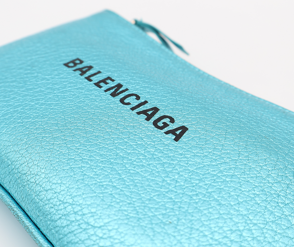 Thumbnail: Balenciaga Small Coin Purse Wallet in Metallic Blue