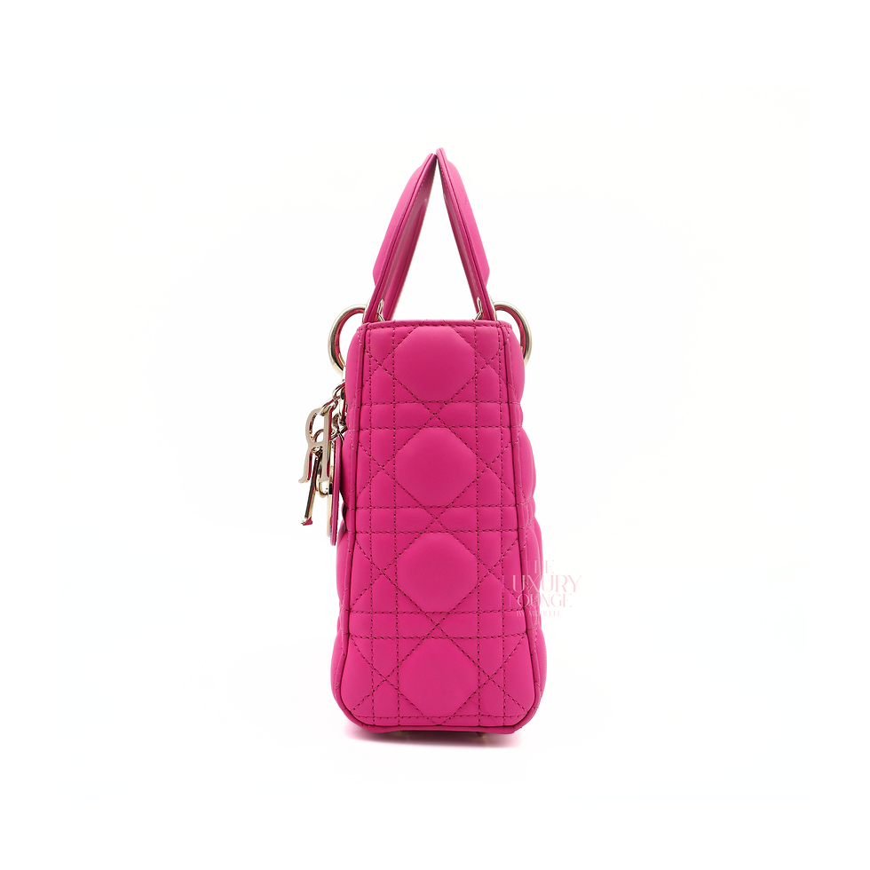 Thumbnail: Dior Lady D Small Flap in Pink CGHW