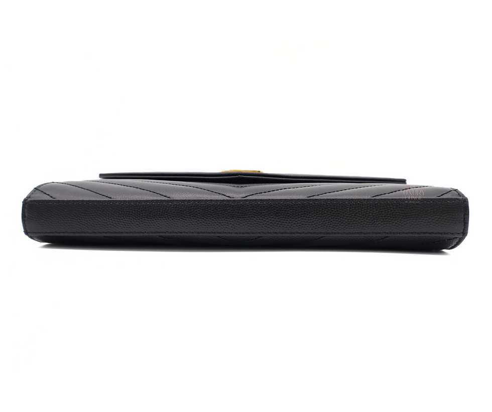 Thumbnail: Saint Laurent Cassandre Envelope Wallet on Chain in Black GHW