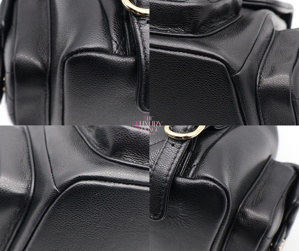 Thumbnail: Chanel Duma 23K SmallQuilted Caviar Backpack in Black CGHW