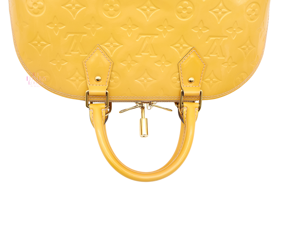 Thumbnail: Louis Vuitton Alma Pm Monogram Empreinte Vernis in Yellow GHW