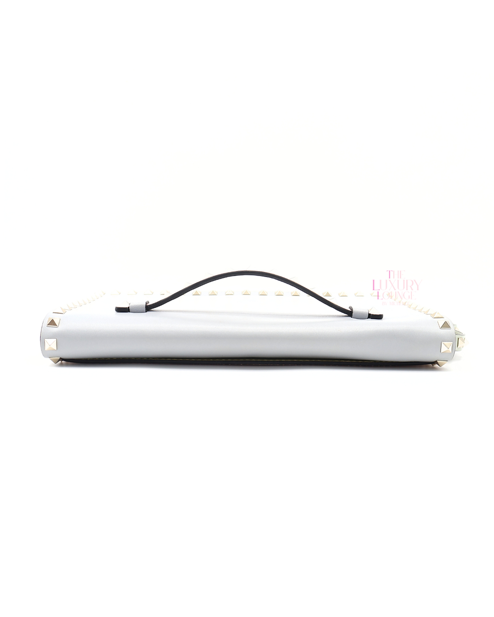 Thumbnail: Valentino Rockstud Leather Wristlet Clutch in Tricolor CGHW