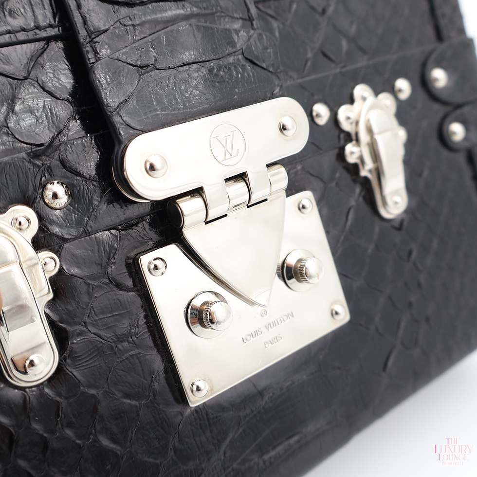 Thumbnail: Louis Vuitton Petite Malle Python in Black SHW