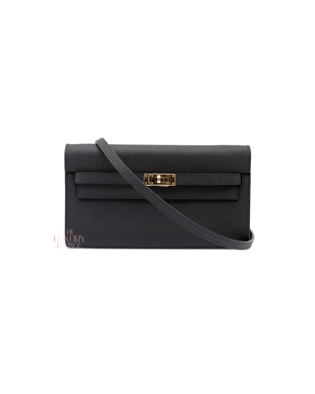 Hermes Kelly To Go Epsom Leather in Black GHW