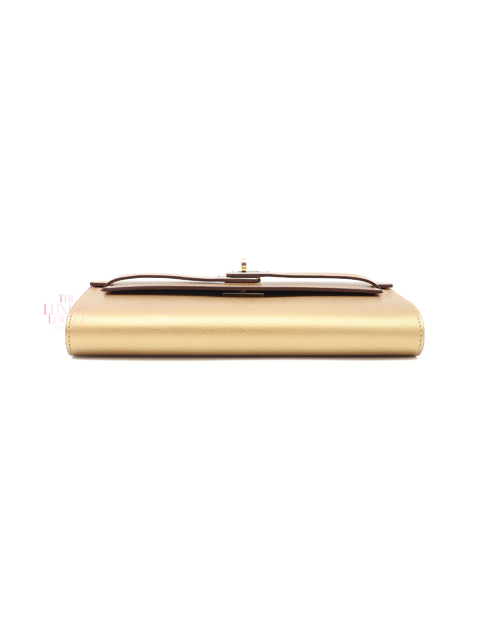 Thumbnail: Hermes Kelly Classique To Go Wallet  in Dore PBHW