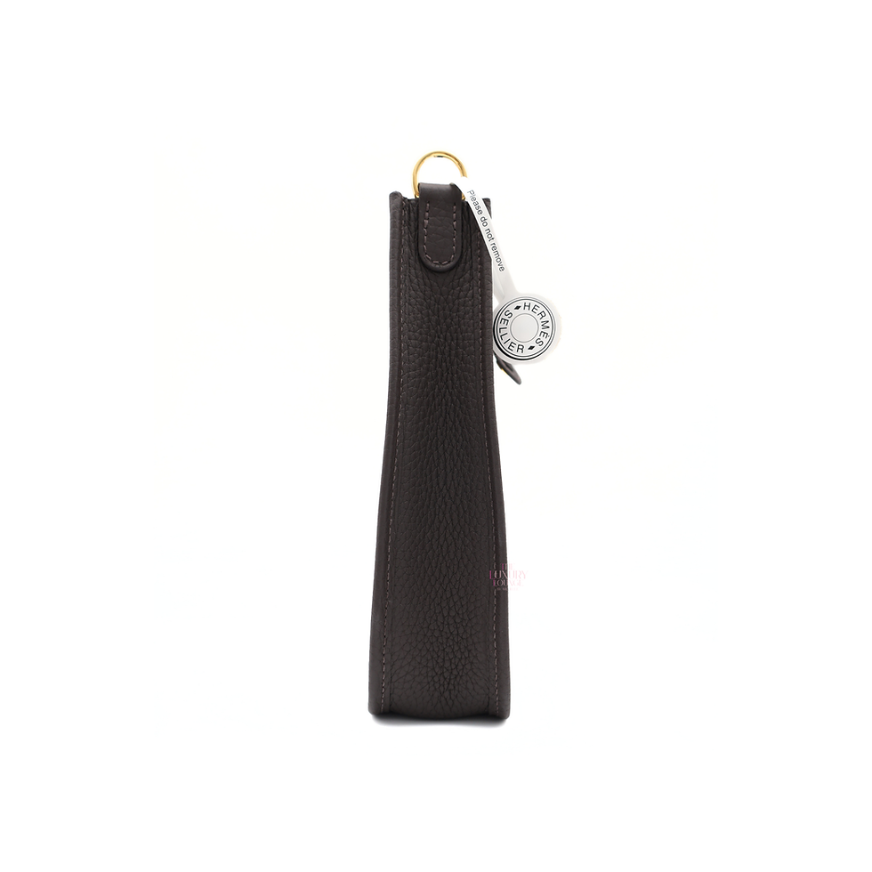 Thumbnail: Hermes Borsa Evelyne 16 TPM Amanzone Clemence Leather in Bai/Brun GHW