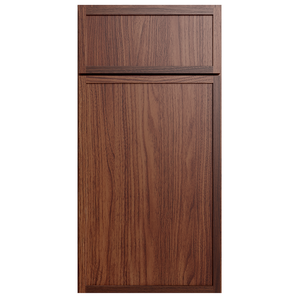 Thumbnail: Modern Slim Shaker Walnut cabinet door finish - Oslo Classic Walnut Double Door Wall Cabinet - 36" W x 42" H