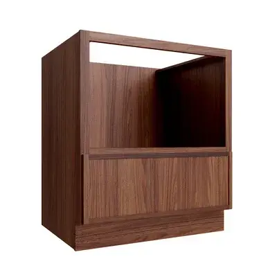 Full-color product photo — Oslo Classic Walnut Microwave Base Cabinet - 24" W — authentic supplier image.