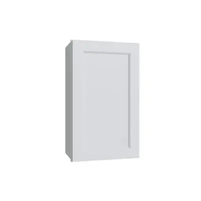 Full-color product photo — Wall Cabinet - 15W x 42H x 12D (W1542) — Brooklyn White finish.