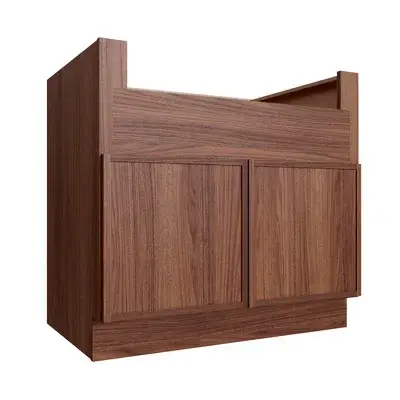 Full-color product photo — Oslo Classic Walnut Farm Sink Base Cabinet - 36" W — authentic supplier image.