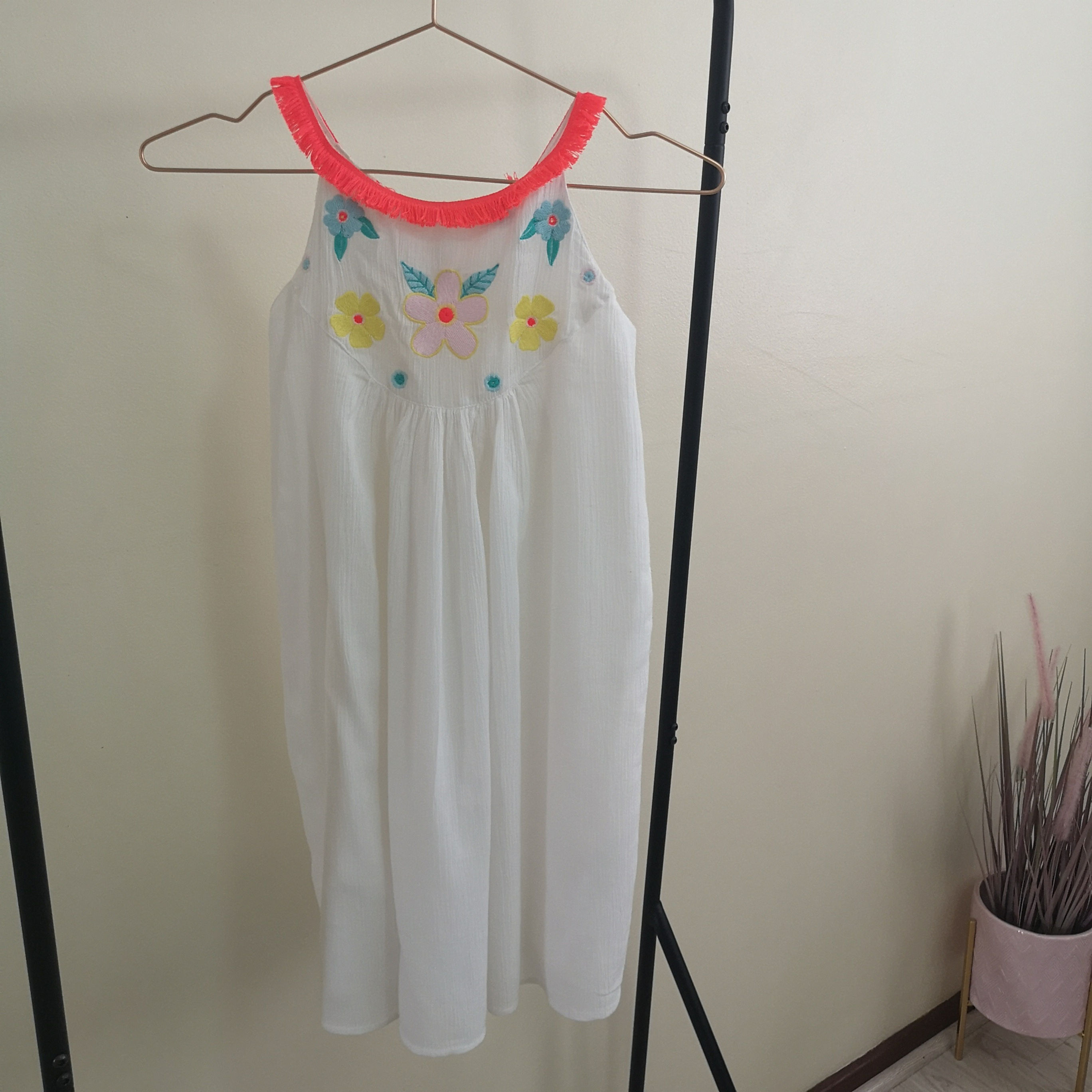 COTTON ON KIDS Lined Linen Dress, Size 8