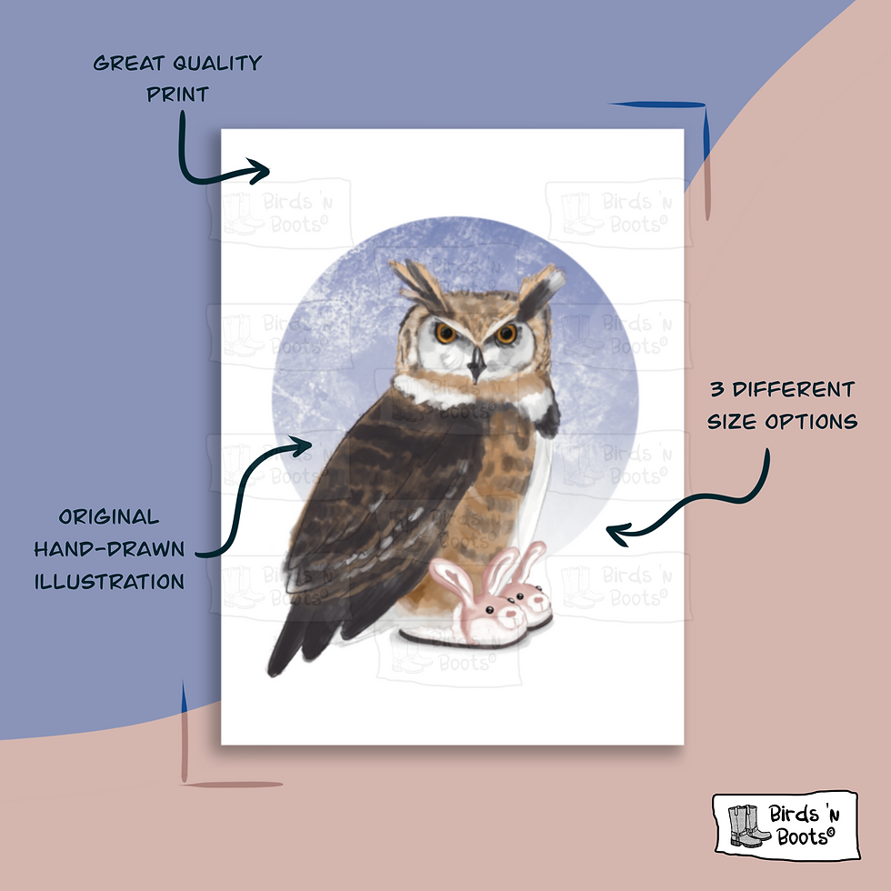 Barnaby the Owl // Matte Paper Poster