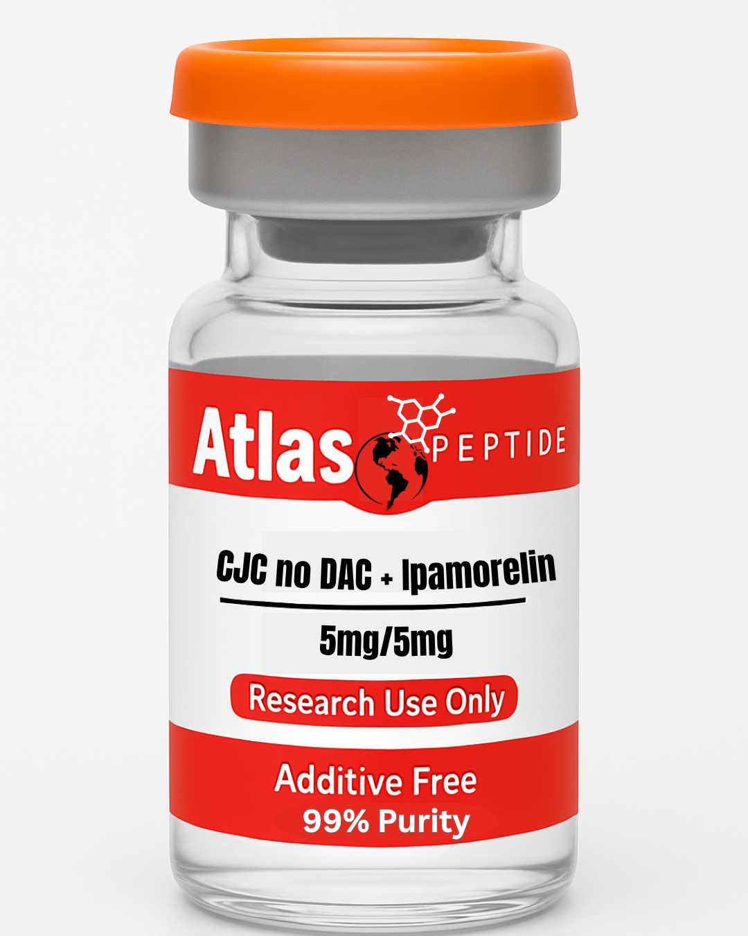 peptide vial labeled as CJC-1295 without DAC 5mg + Ipamorelin 5mg
