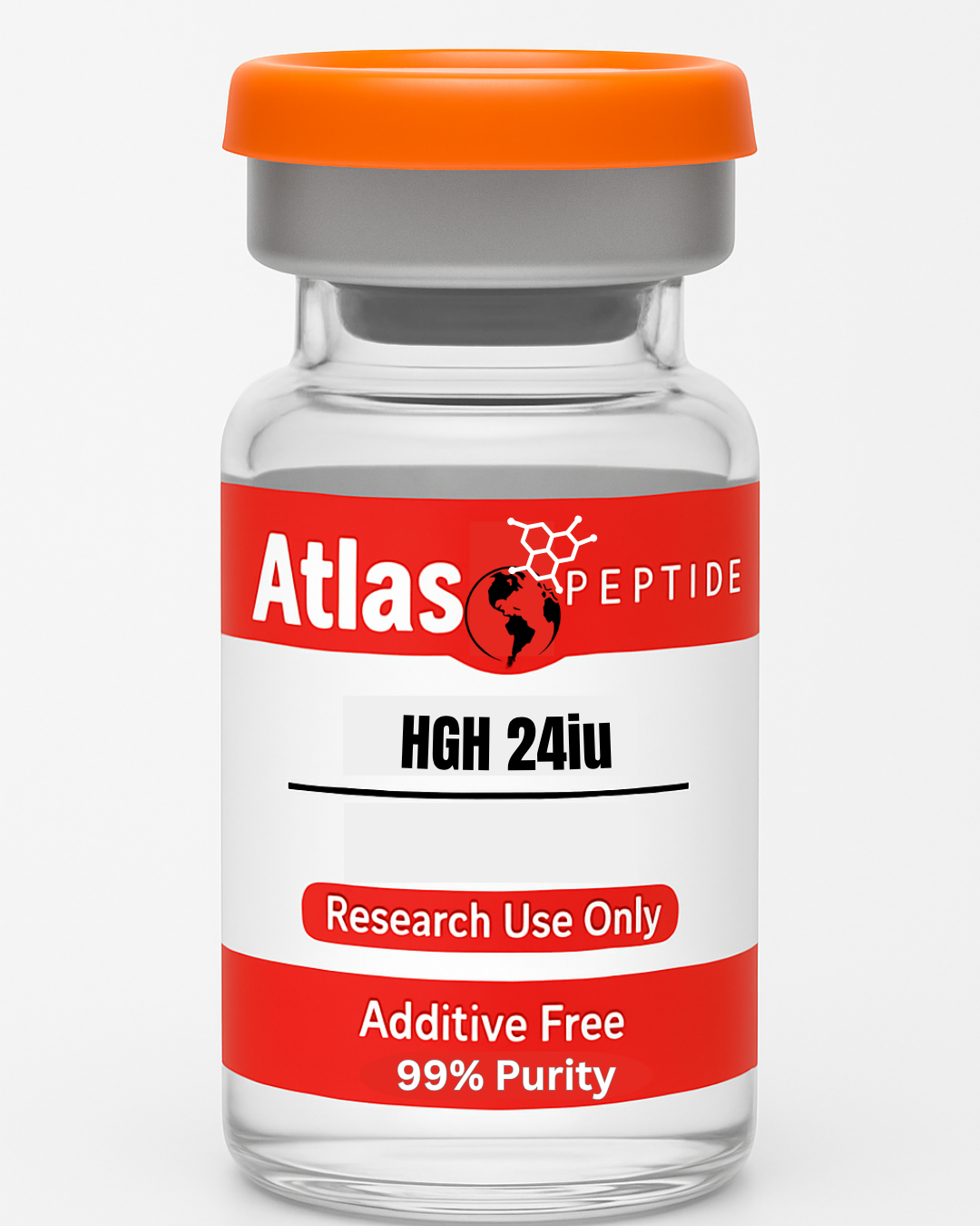 peptide vial labeled as HGH 24iu