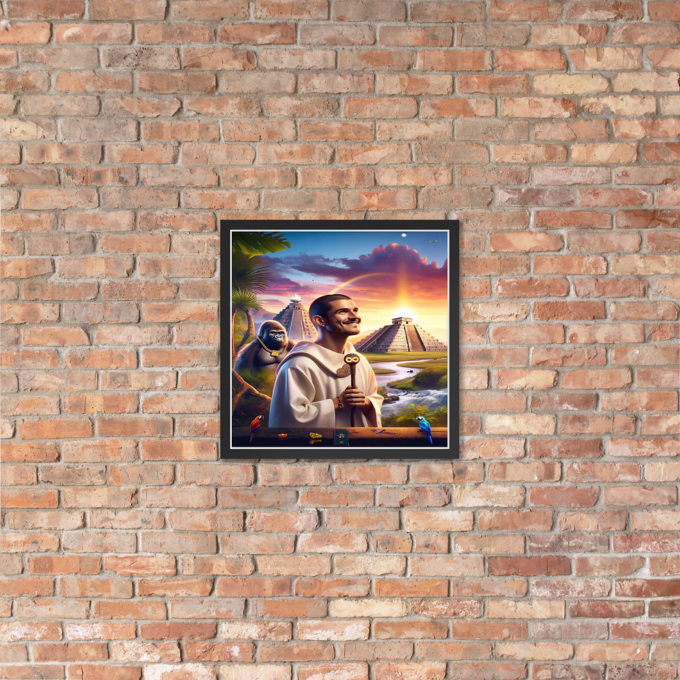 Thumbnail: Sacred Starseed Portal Artwork displayed on a textured brick wall, blending modern decor with ancient wisdom to create an