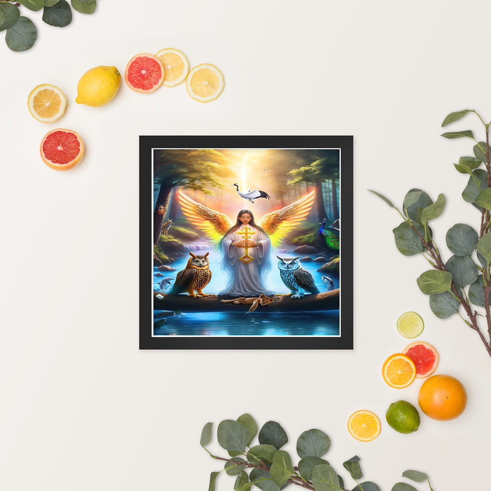 Thumbnail: Sacred Starseed Ascension Artwork styled with natural elements like greenery and citrus, symbolizing vibrational alignment