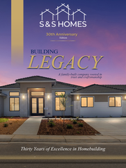 S&S Homes brochure featured in Built America Magazine showcasing custom home construction and residential building expertise