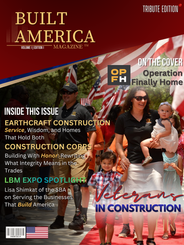 Built America Magazine Veterans in Construction issue cover featuring Operation Finally Home and construction industry leaders