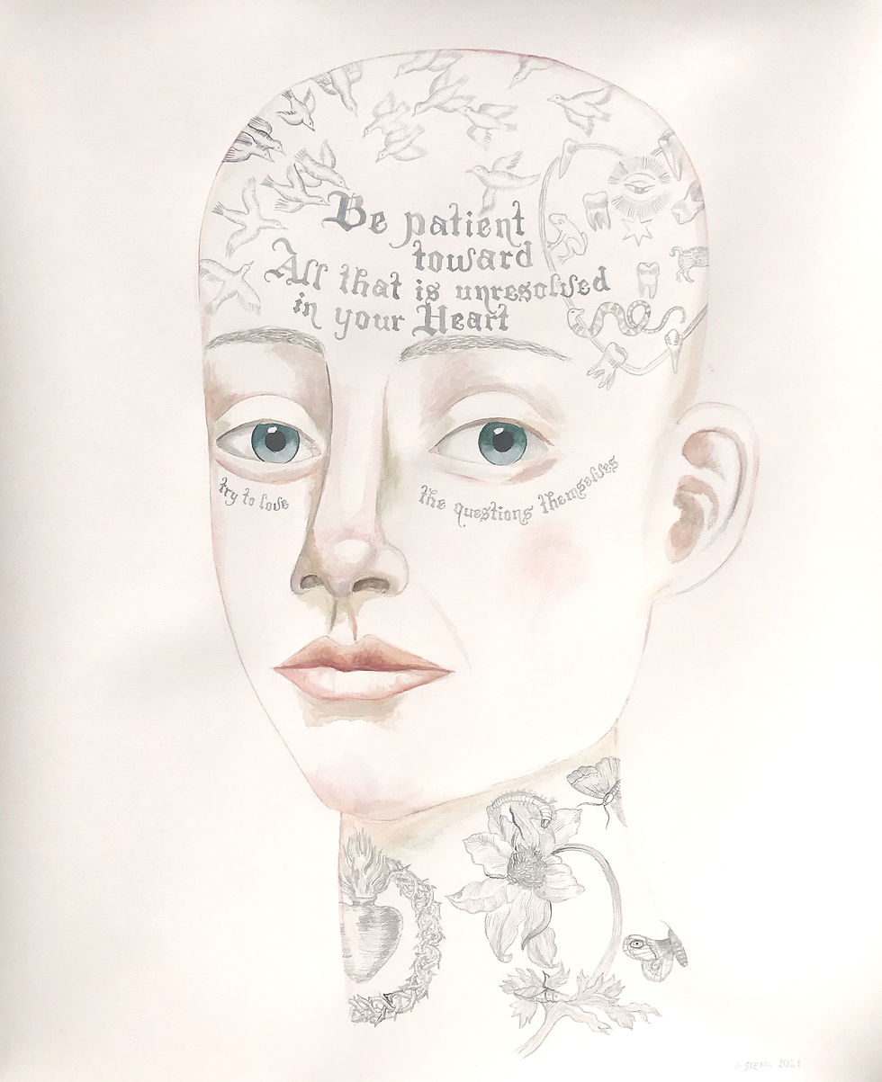 Patience 45x38” 2021 watercolor