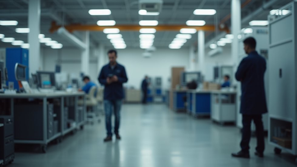 Vista de un equipo de trabajo colaborando en un entorno de oficina moderna