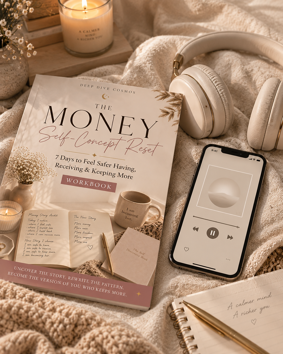 Thumbnail: Money Self-Concept Reset guided audio, reprogramming audio and subliminal listening resources