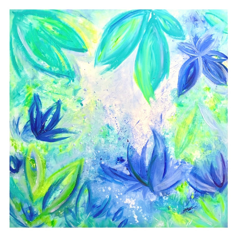 Miniature : Toile RIVIERA by Laure Wiser, 100x100