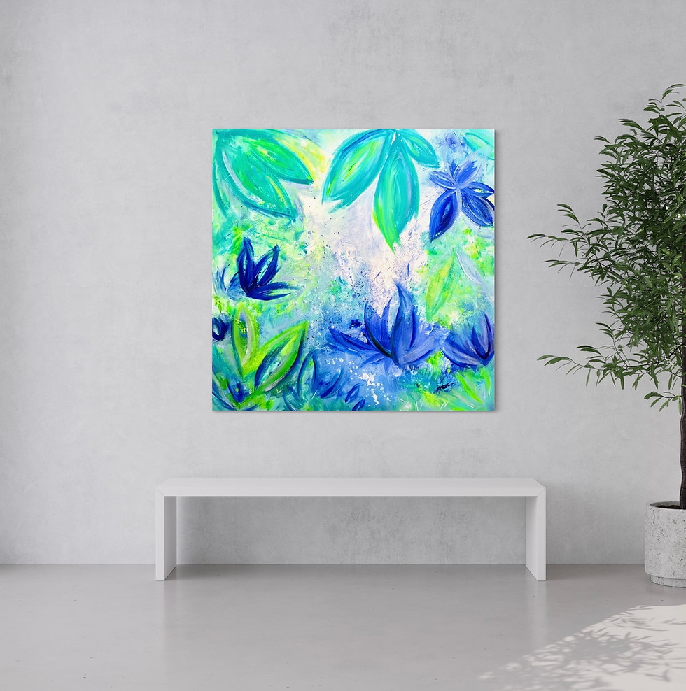 Miniature : Toile RIVIERA by Laure Wiser, 100x100