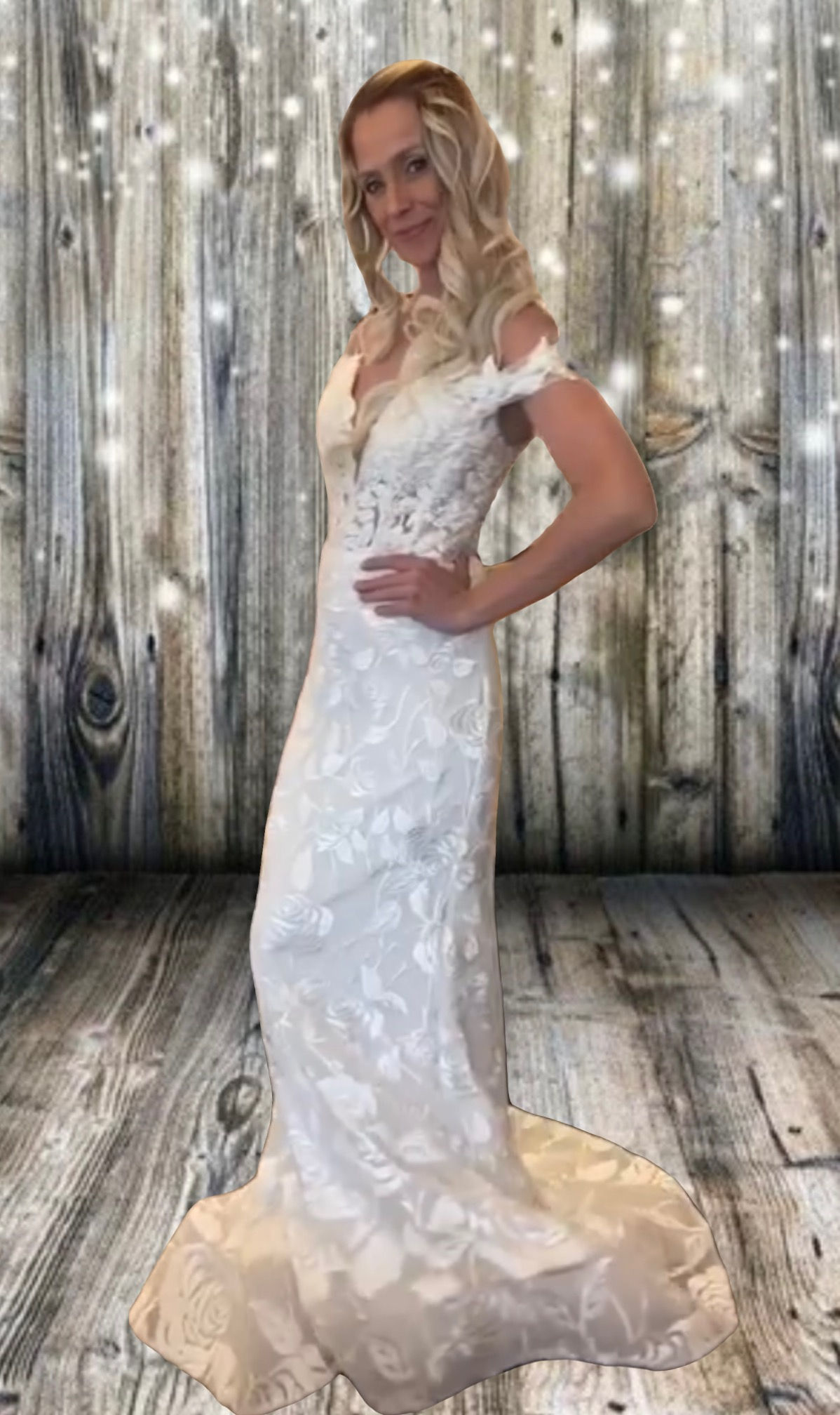 This dress has everything you need figure flattering wedding worthy for sure