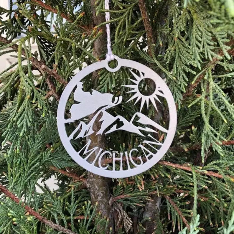 Thumbnail: Michigan Metal Ornament