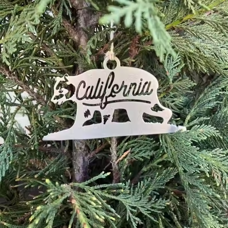 Thumbnail: California Metal Ornament