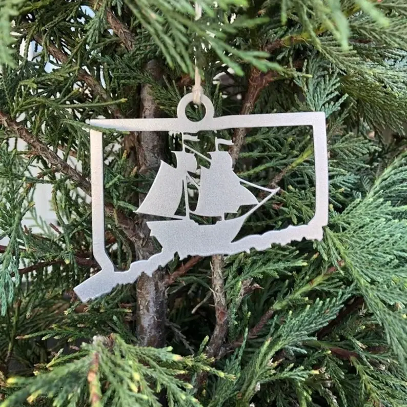 Thumbnail: Connecticut Metal Ornament