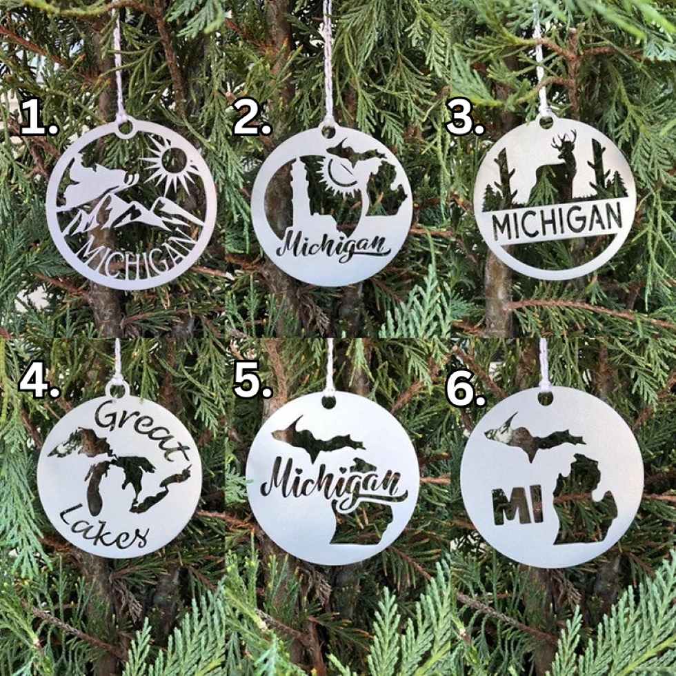 Thumbnail: Michigan Metal Ornament