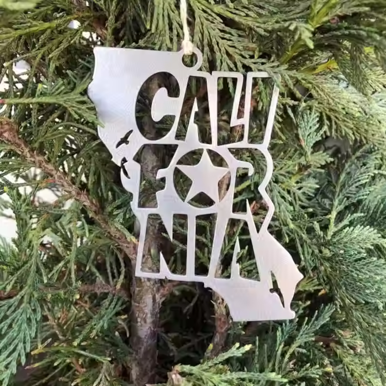 Thumbnail: California Metal Ornament