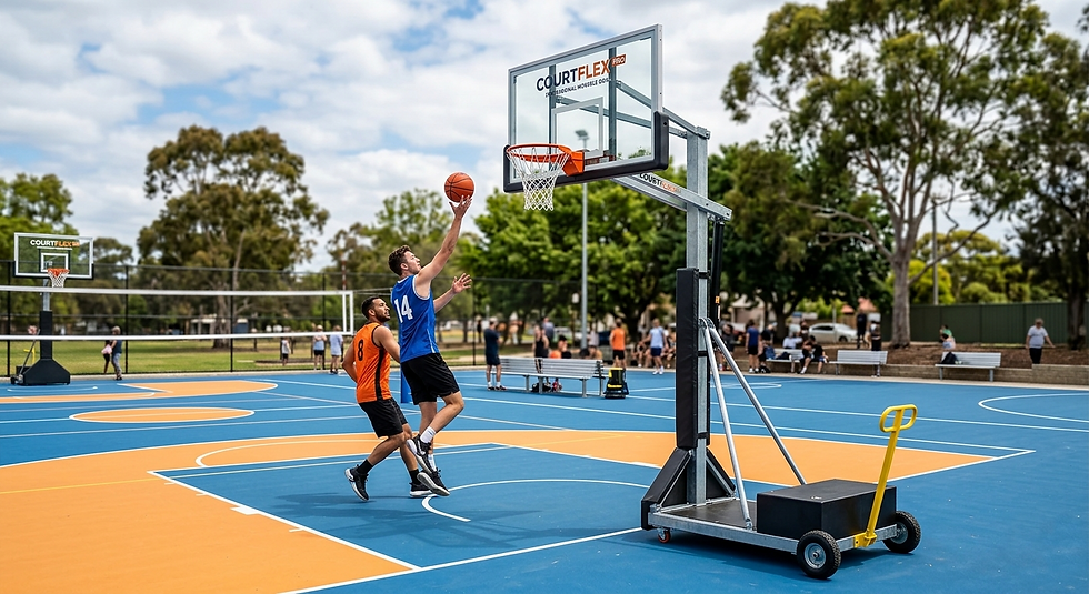 Professional Movable Basketball Goals for Flexible Court Setup