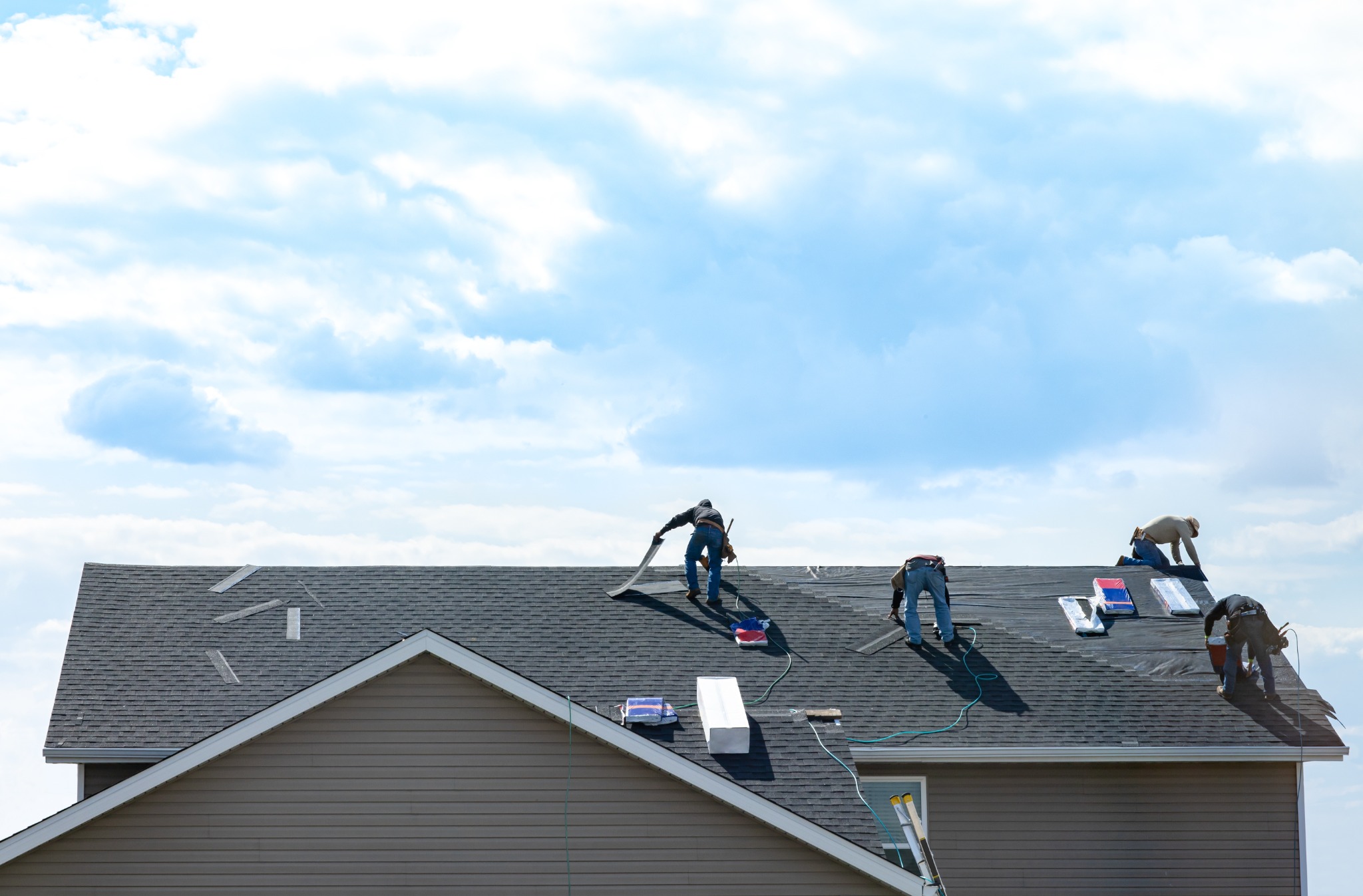 Exterior construction and repair work for property protection and improvement