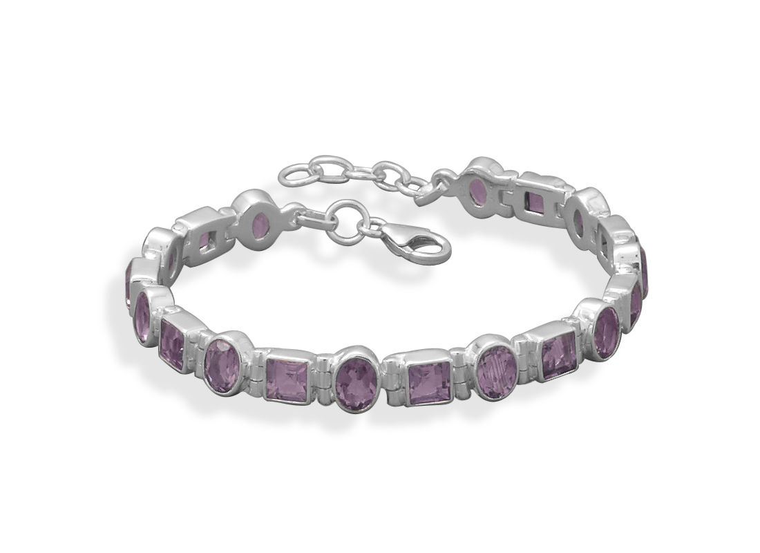 7"+.5" Extension Amethyst Bracelet