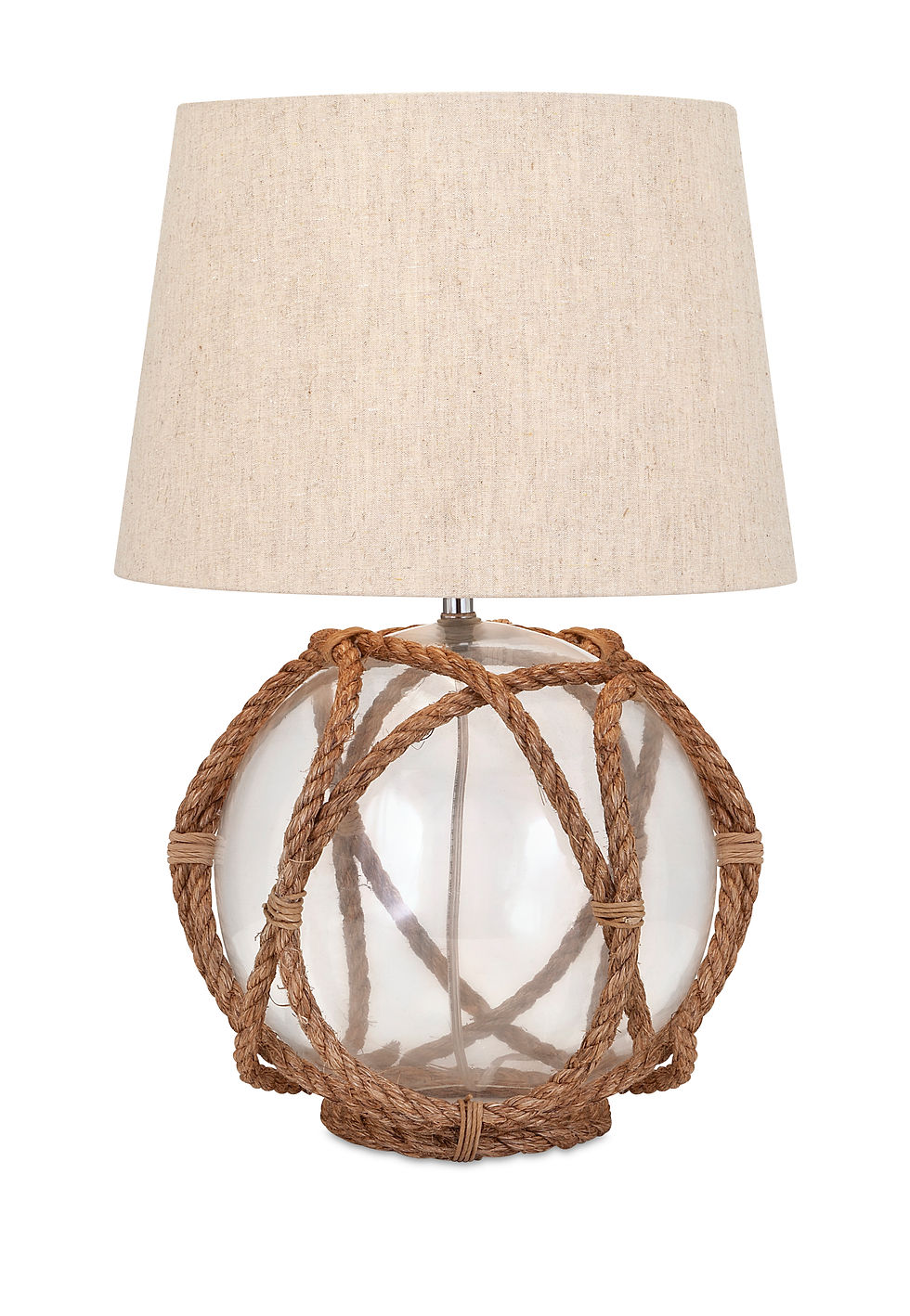 Beaumont Glass and Jute Table Lamp