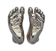 Polished bronze baby feet