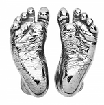 Nickel plated baby feet