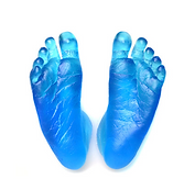 Coloured glass baby feet