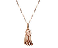 Miniature baby foot charm in gold