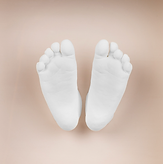 Plaster baby feet