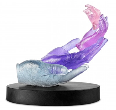 Coloured glass family cast