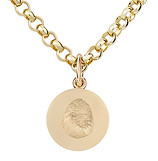 Fingerprint charm in gold