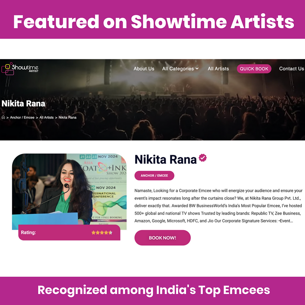 Corporate emcee in mumbai featured by Showtime Artists