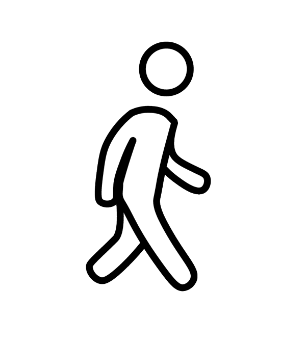 Walking man loading graphic