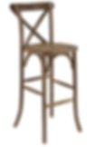 Natural crossback barstool