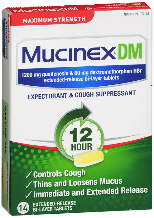 MUCINEX DM MAX STRENGTH TABLET 14 CT