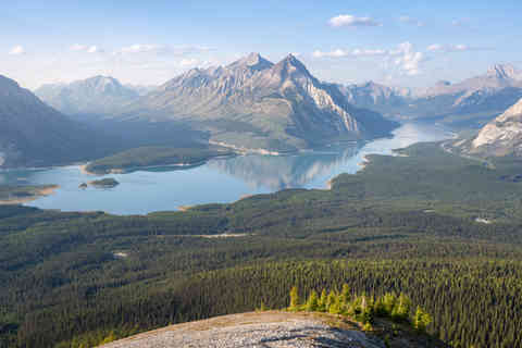 View of the Rocky Mountains from Tent Ridge in Kananaskis Country, Alberta