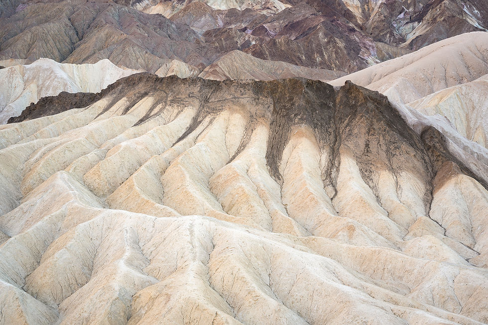 Desert badlands from Zabriskie Point in Death Valley National Park, California